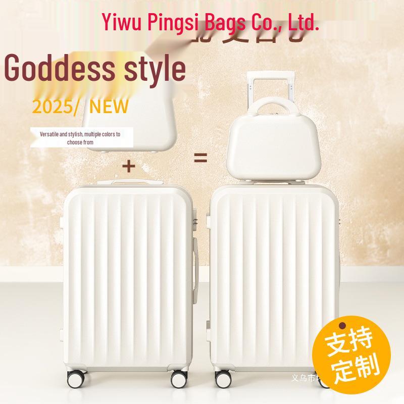 Women's 20" Carry-On Luggage - Sturdy and Durable Trolley Case with Thickened Design and Combination Lock, Men's 28" Large Capacity Option Available.