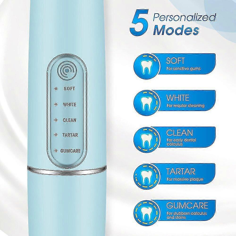 Teeth Cleaning Kit Professional Ultrasonic Tartar Remover For Home Care Usb Rechargeable 2 Heads And 5 Modes For Teeth Cleaning Teeth Whitening NIUNIU