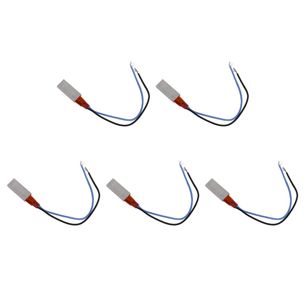 5Pcs PTC Heating Element Constant Temperature Aluminium Shell Thermostat Heater Plate 220V 170 celsius  Blue Black Cable