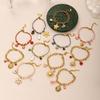 Handmade Color Braided Rope Titanium Steel Bracelet Women'S Light Luxury Multi-Pendant Summer Natural Stone