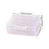 Pack of 2 Practical Small Clear Boxes with Hinged Lids for Storing and Sorting Beads, Necklaces, and Craft Materials
