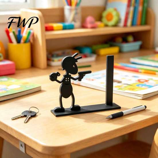 Decorative Bathroom Tissue Storage Funny Ant Toilet Paper Holder, 3D Printed Novelty Black Free Standing Creative Study Room Holder Roll Stand