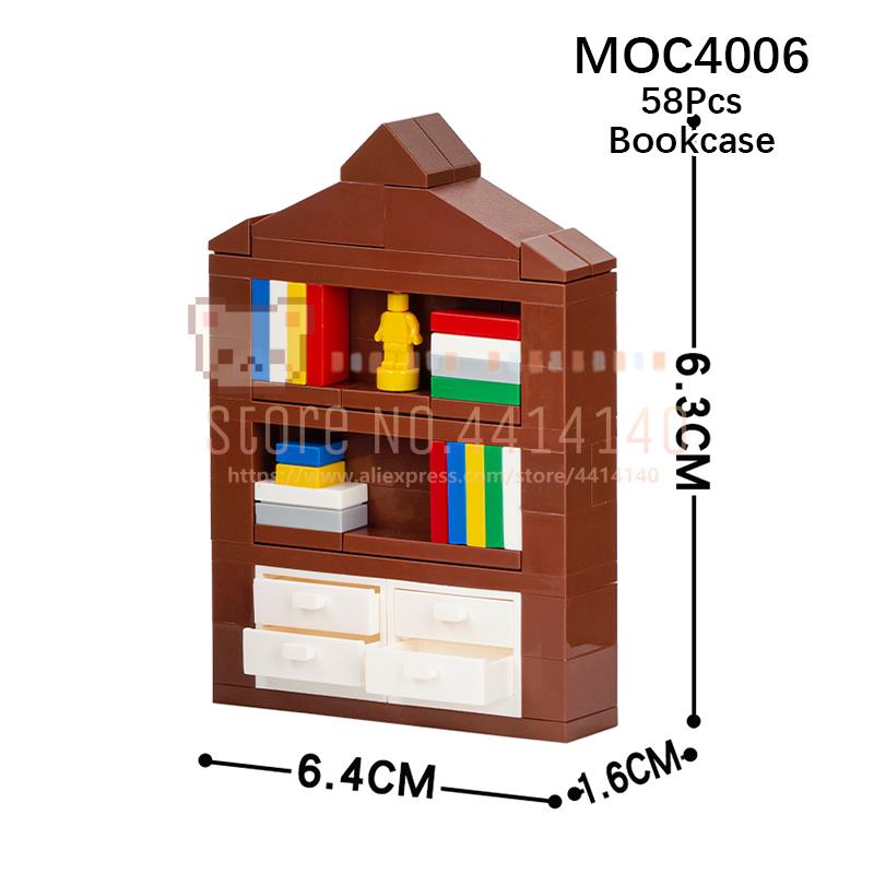 

Мебель для дома MOC Строительные блоки Городская сцена Сделай сам Кухня Кровать Диван Туалет Ванна Модель Украшение Сборка Кирпичики Игрушки Для Детей