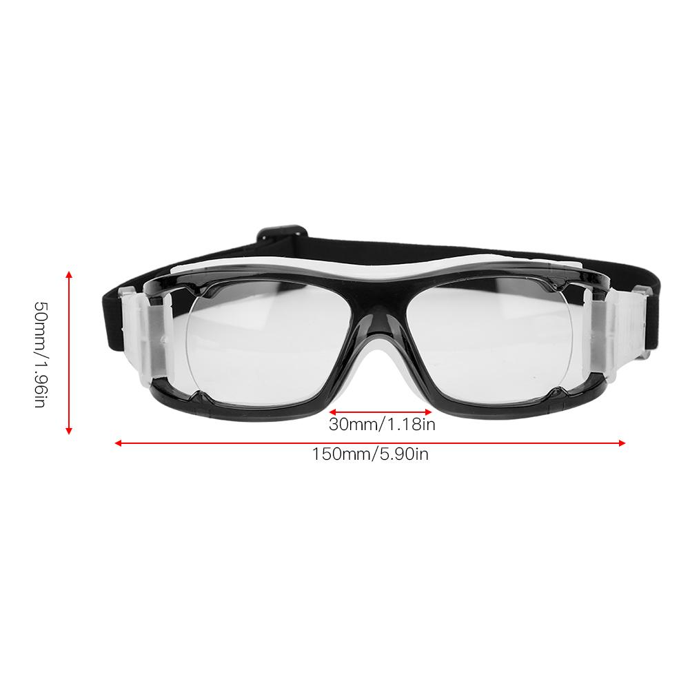 Outdoor Sport Training Safety Glasses Frame Protective Goggles for Cycling Football Basketball Practicingblack
