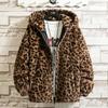 Retro Leopard Print Cotton Jacket with Hood - Hip Hop Style, Loose Fit, Plus Velvet, Thickened for Autumn & Winter