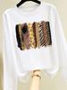 (Asian Size) butterfly cute o-neck Graphic Print T Shirt Women Clothing Tee autumn winter spring Casual Fashion Top Long Sleeve T-shirts