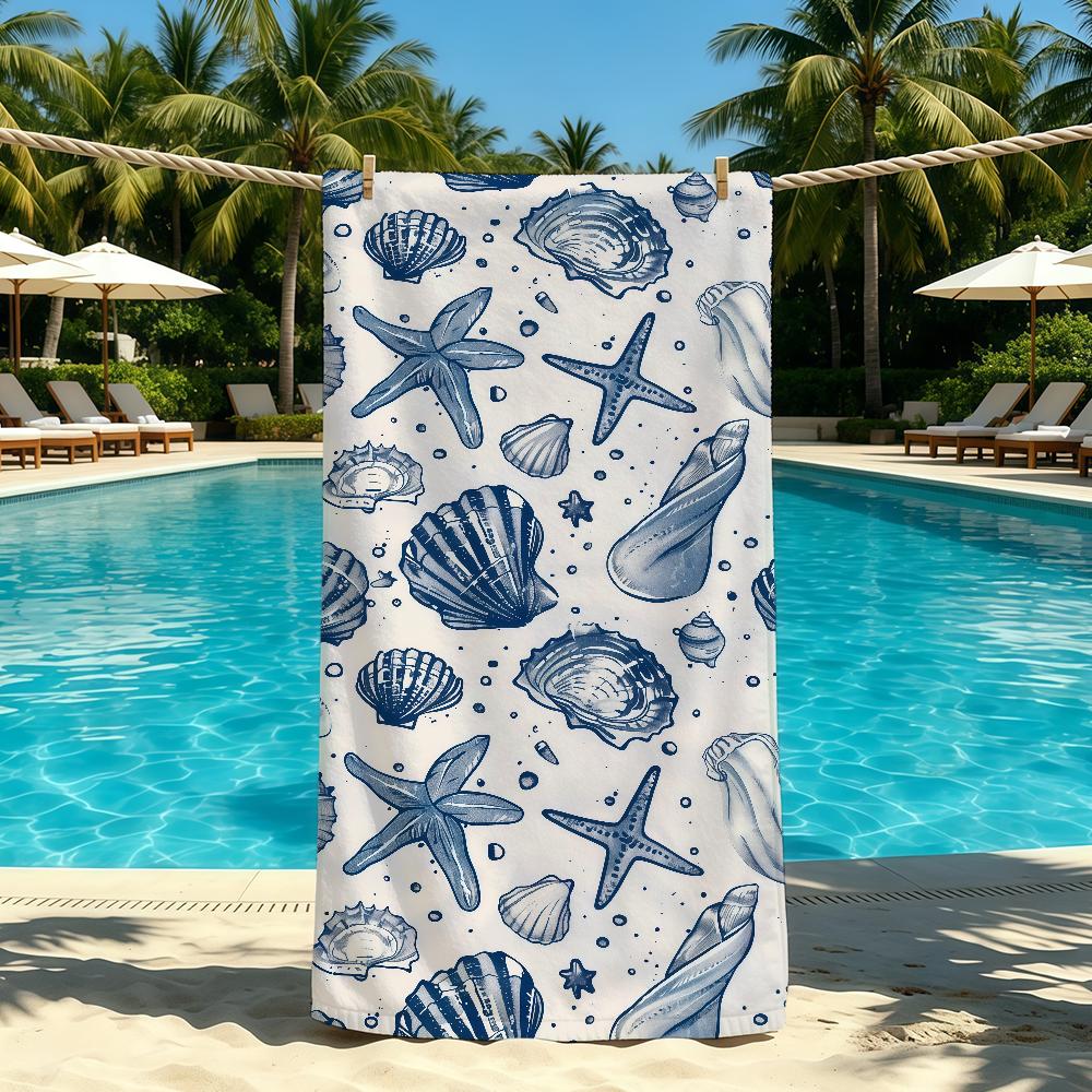 Fashion Towel For Outdoor Camping Beach Towel Super Ocean Absorbent Quick-Drying Summer Shells Towel