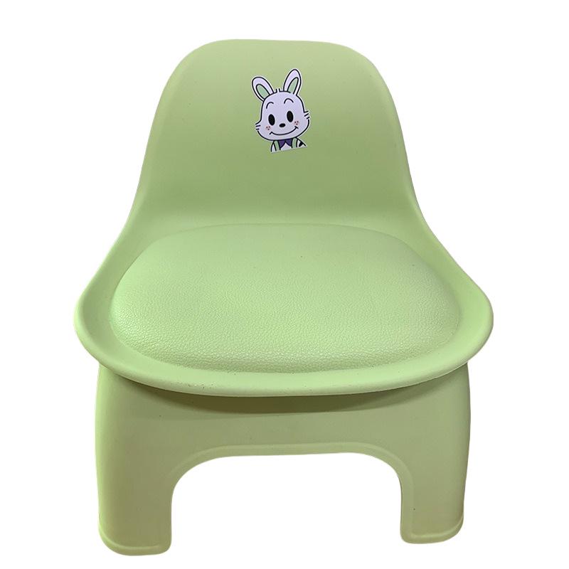 Children's Non-Slip Detachable Low Backrest Stool for Indoor/Outdoor Use