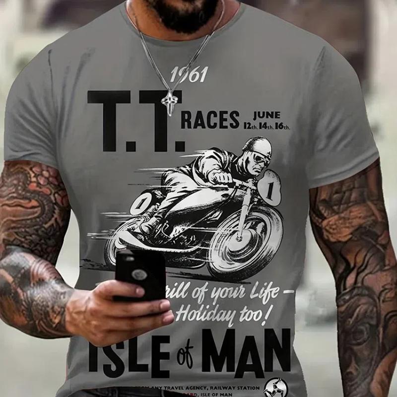 

Футболка для мужчин, футболки с 3D принтом мотоцикла, летняя футболка большого размера, мужские топы с короткими рукавами, мужская одежда, уличная одежда XXXL