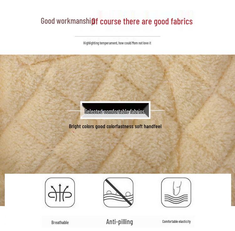Winter Fashion Cotton Coat for Middle-Aged and Elderly Mothers, Plus Velvet Warmth, Slimming Style