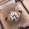 Victoria, Engagement Zircon Ring, Micro-Set Round Zircon Ring.