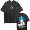 Anime Re Vintage Lavato:ZERO Starting Life in Another World Maglietta Grafica Carina Rem Ram Magliette Casual da Uomo Donna Manga