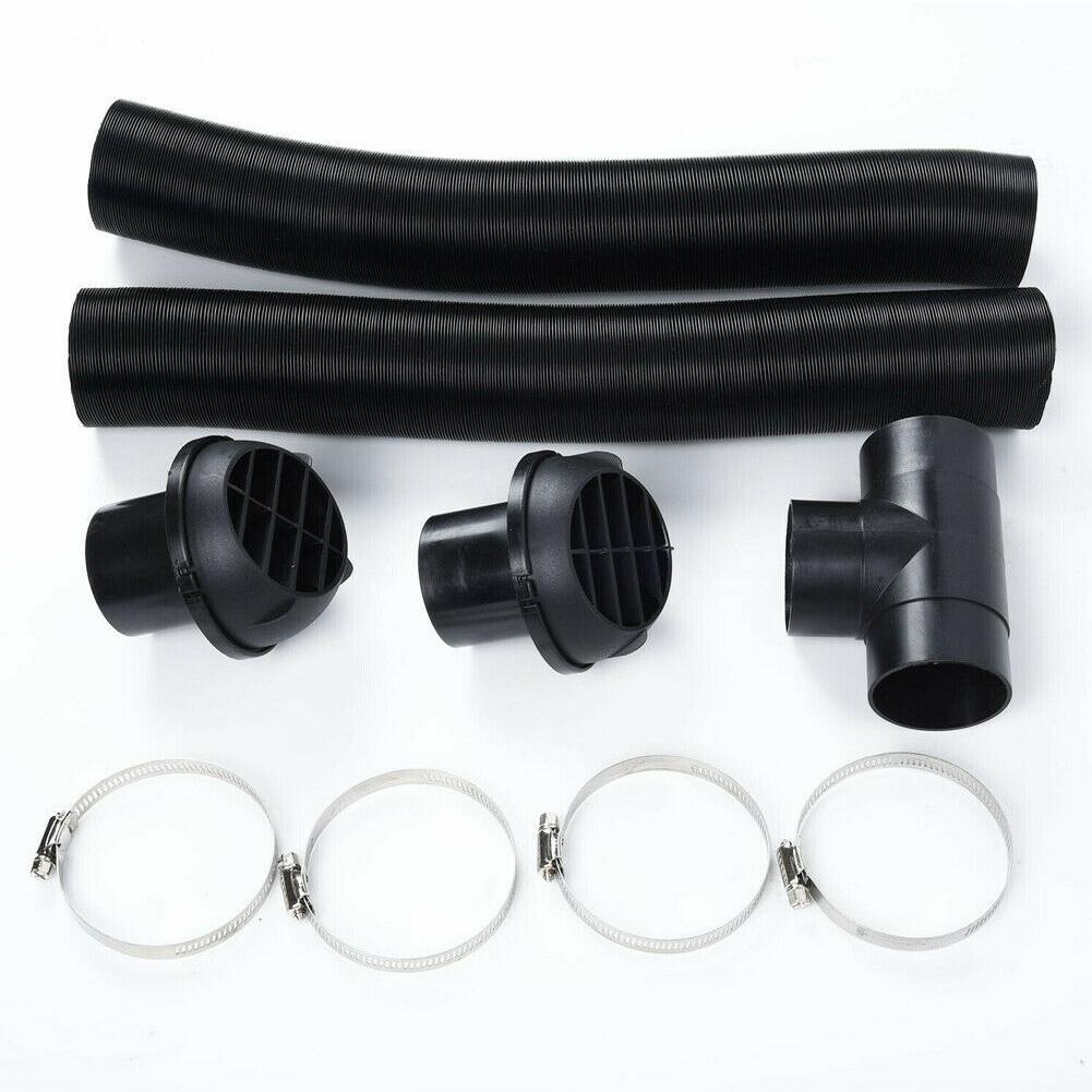60mm Heater Pipe Duct T Piece Warm Air Outlet Vent Hose Clips Replacement Accessories For Car Truck Camper