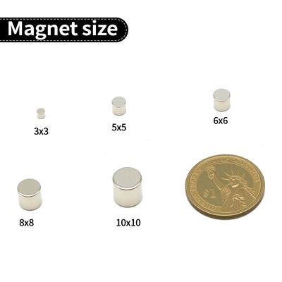 Super Mocny Magnes Neodymowy N35 NdfeB Magnes Stały imanes Okrągłe Potężne Magnesy Magnes na Lodówkę 3x3/5x5/6x6/8x8