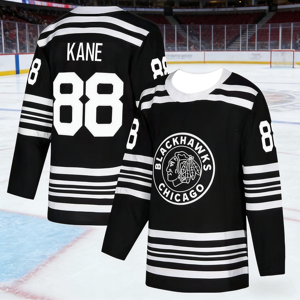 Chicago Best-Selling Men's Ice Hockey Sportswear Fan Classic Style Shirt 3D Printout Breathable Quick-Drying Long-Sleeve Kids