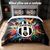 Juventus FC Design Bed Bedding Set 1 Duvet Cover + 2 Pillowcases Soft Breathable Household Bed Linens