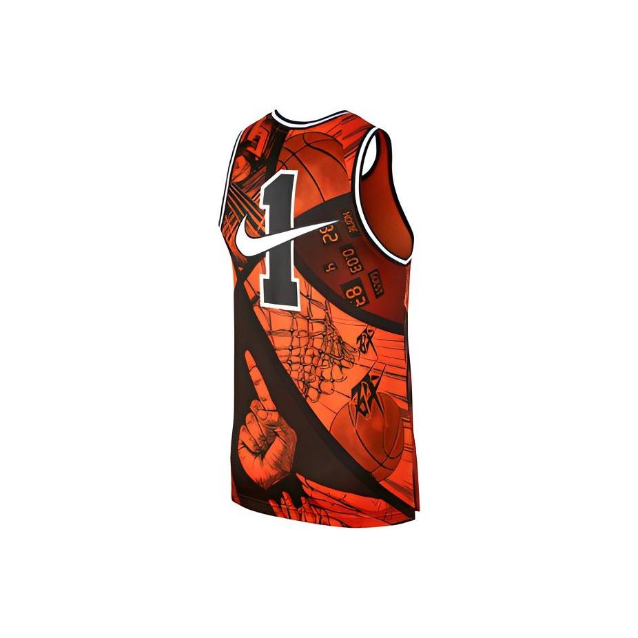 Nike Come Hbl Dna Jersey Canotta Lega Scolastica Traspirante Senza Maniche Maglia da Basket Uomo Arancione CI9081-890