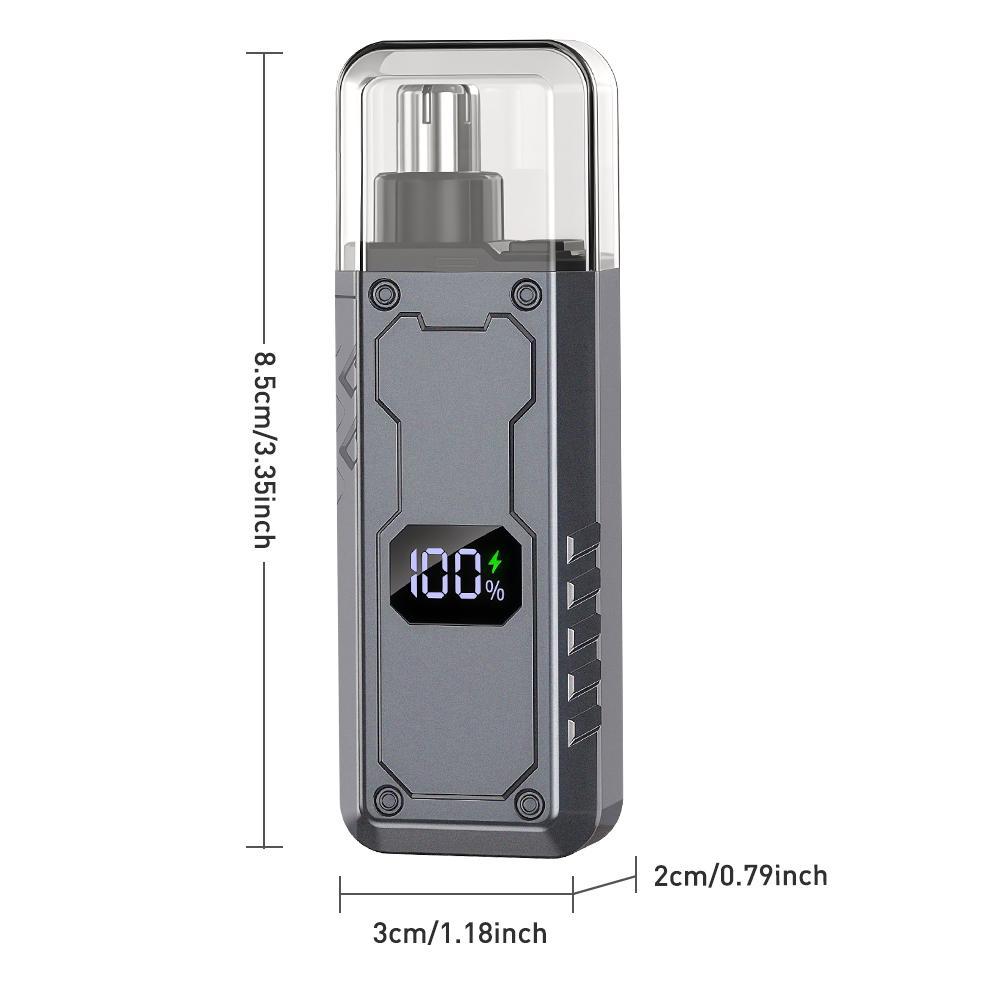 USB Rechargeable Painless Nose Hair Trimmer For Man LED Display Electric Nose Hair Clipper Shaver Washable Travel Portable Gifts