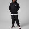 Jordan Letter Logo Basketball Print Fleece Knit Hoodie Kids Hoodies Black FJ5266-010