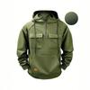 Men's Hooded Solid Color American Style Jacket - Trendy Autumn/Spring Sportswear