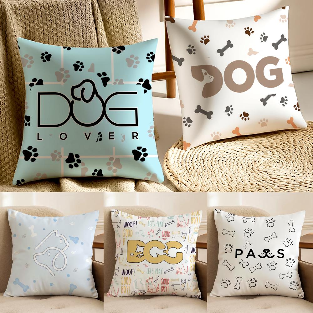 Animal Alphabet Cushion Cover Pillowcase Antidustmite Living Room Sofa Decor Cushion Room