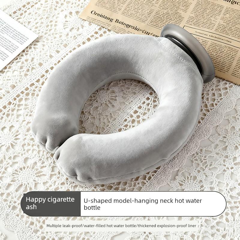 U-Shaped Hot Water Bottle, Thickened Explosion-Proof Shoulder and Neck Warmer for Office Use, Neck Protection Against Cold, Winter Hot Compress Water