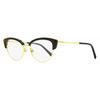 Women S Brow Line eyeglaSSeS Sk5363 048 Deep Gold Dark Brown 53mm 048