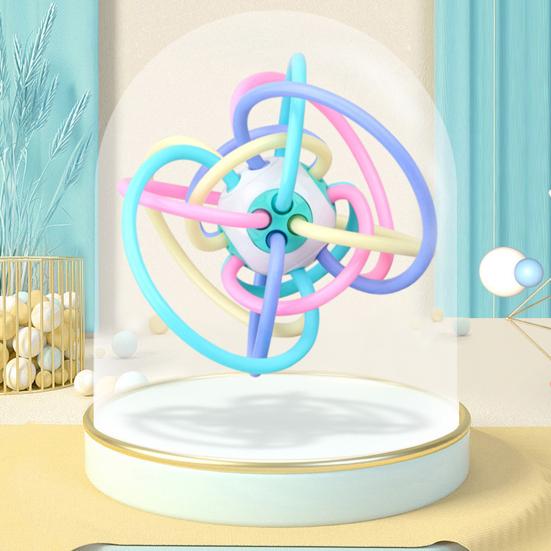 Sensoryczna piłka dla niemowląt, gryzaki dla dzieci w wieku 0-3 lat, miękka plastikowa piłka do gryzienia, zabawka do treningu chwytu ręką, piłka grzechotka