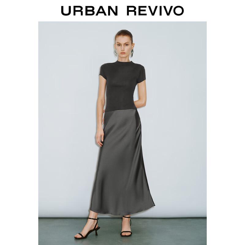 UR 2024 Podzimní dámský žebrovaný pletený top s krátkým rukávem