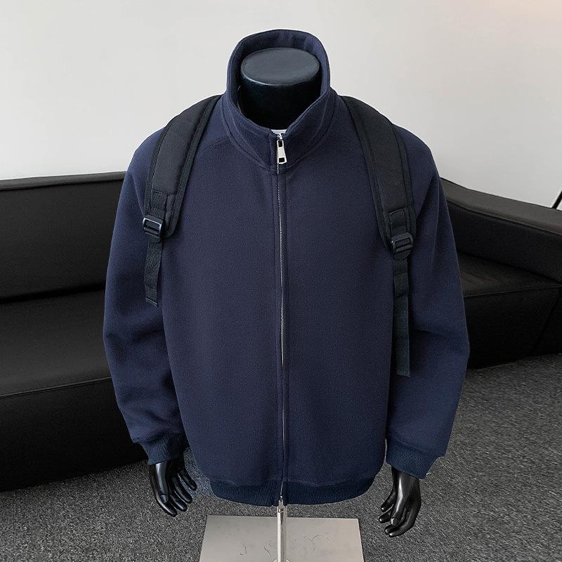 Spring Men's Youth Zipper Hoodie Jacket - American Style Cardigan