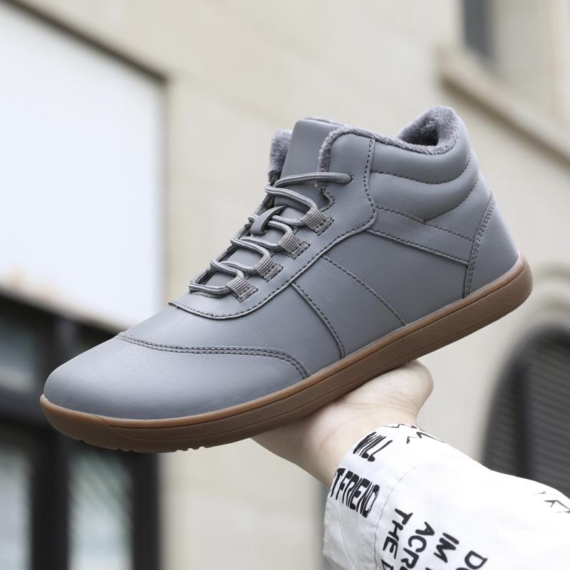 

Зимние новые большого размера высокие хлопковые ботинки для улицы, бархатные утепленные хлопковые ботинки для мужчин и женщин, парные теплые снежные ботинки 46 серый