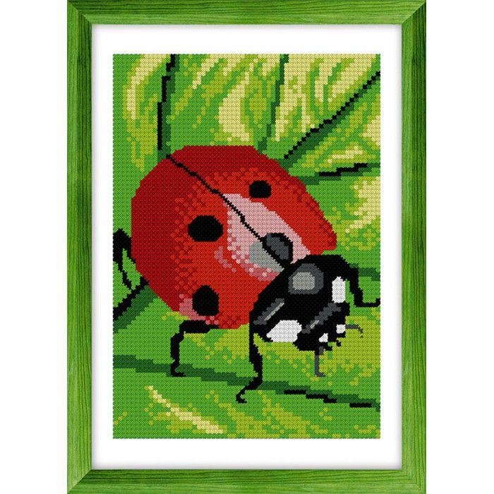 Kit à broder au point de croix Coccinelle