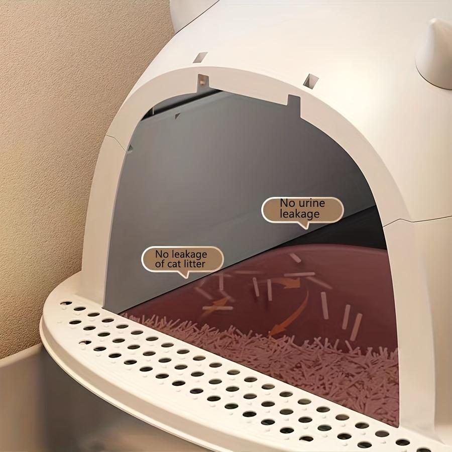 Vollständig geschlossene Katzentoilette mit Spritzschutzabdeckung, geruchsdichte Haustiertoilette für Hauskatzen