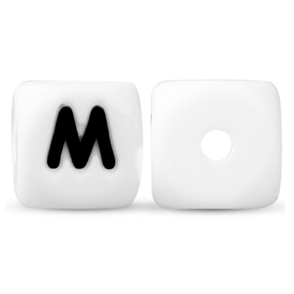 50Pcs/lot Silicone Bead Letters 12mm White Silicone Alphabet Beads DIY Bracelet Pacifier Chain Accessories For Jewelry Making