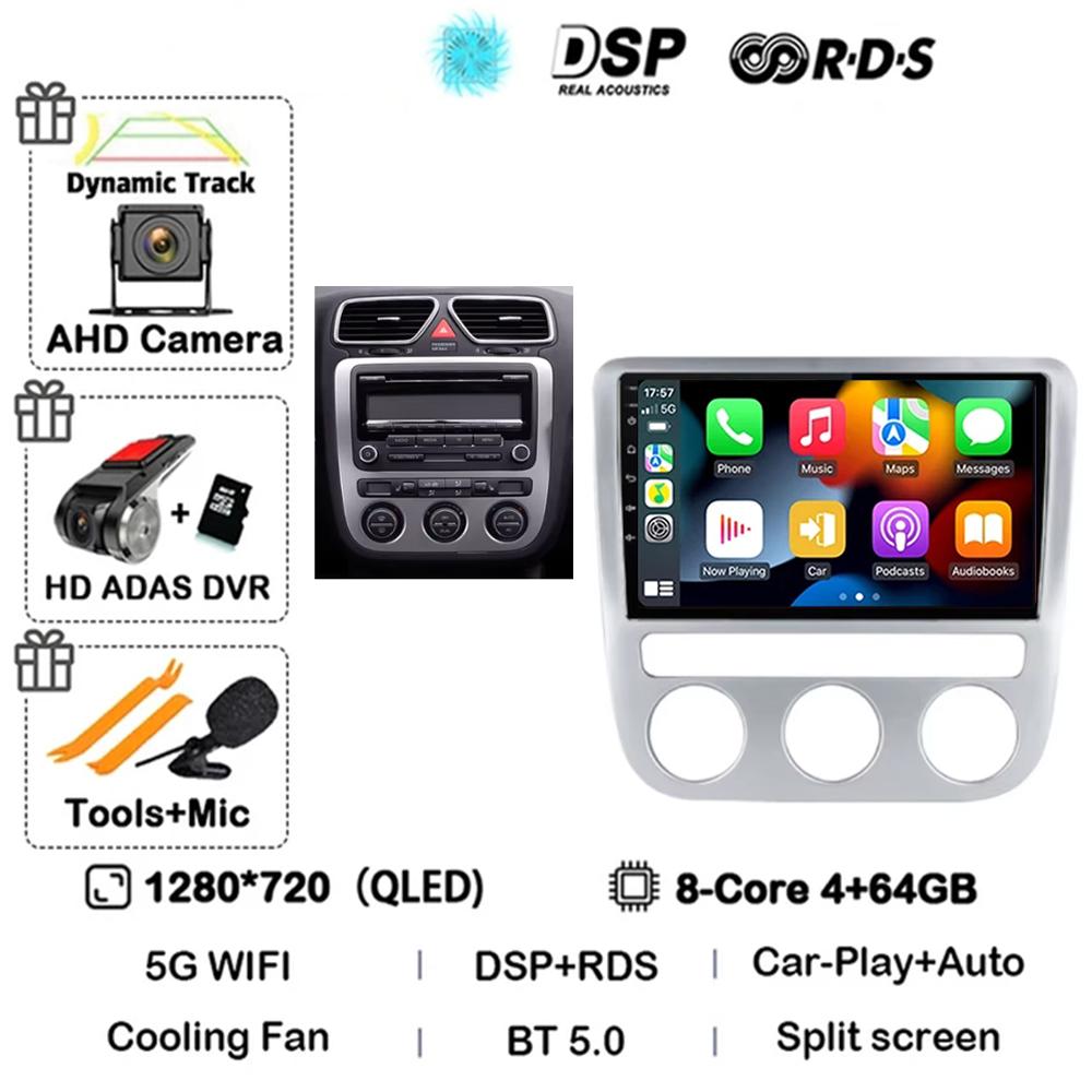 Android 14 for volkswagen vw scirocco eos 2009-2014 car radio carplay Multimedia automatic main unit gps navigation stereo