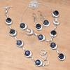Tanzanite Quartz Gemstone Women's Unisex Jewelry Necklace Set 18-20''