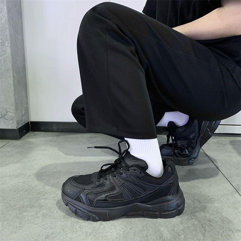 Shoes Women's Lightweight Platform Hong Kong Style Dad Shoes Women's 2025 New Spring Black Campus Style Couple Casual Shoes