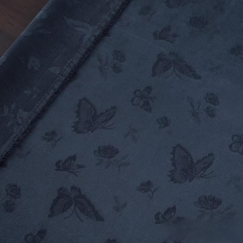 50x145cm Butterfly Jacquard Cotton Linen Fabric for Diy Sewing Dress Shirt Skirt Pants Clothing Vintage Summer Cloth