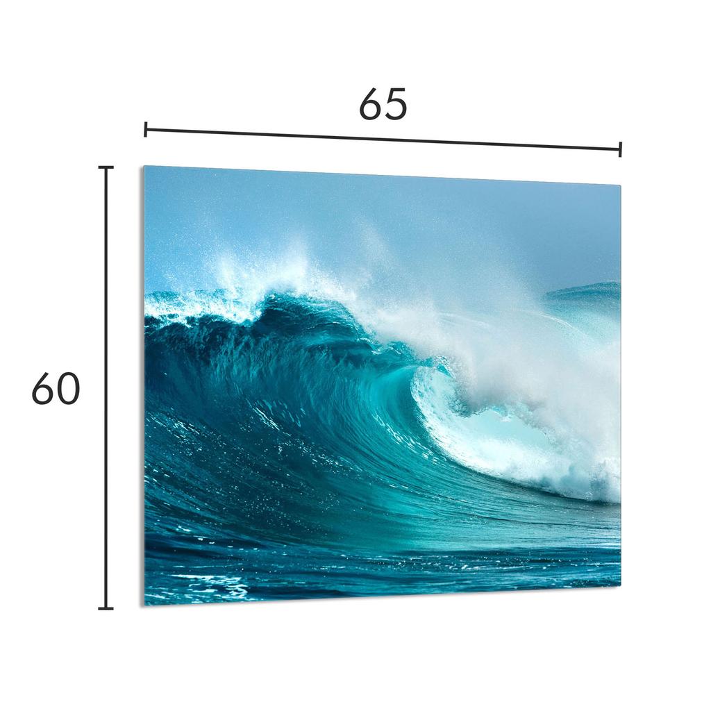 PANEL SZKLANY DO KUCHNI 65x60 Fala