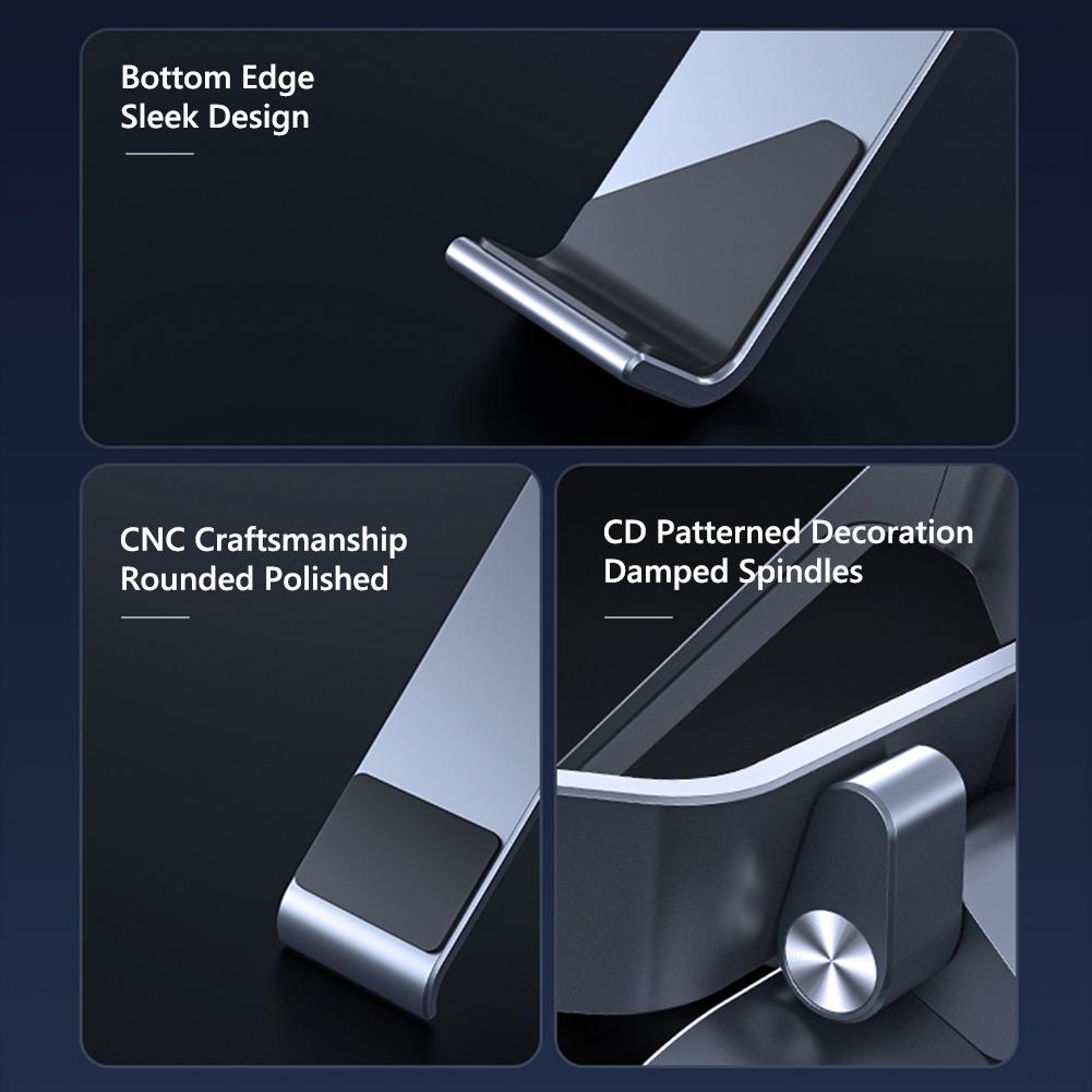 Laptop Stand Adjustable Computer Stand Aluminum Alloy Portable Notebook Stand for 10-17.3Inch Laptops Tablets