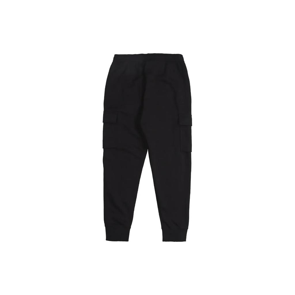 Nike Letter Logo American Vintage Embroidered Hoodie And Fleece Warm Cuffed Pants Sweatshirt Set Men Sweatshirt Set Black DX0542-010+CD3130-010