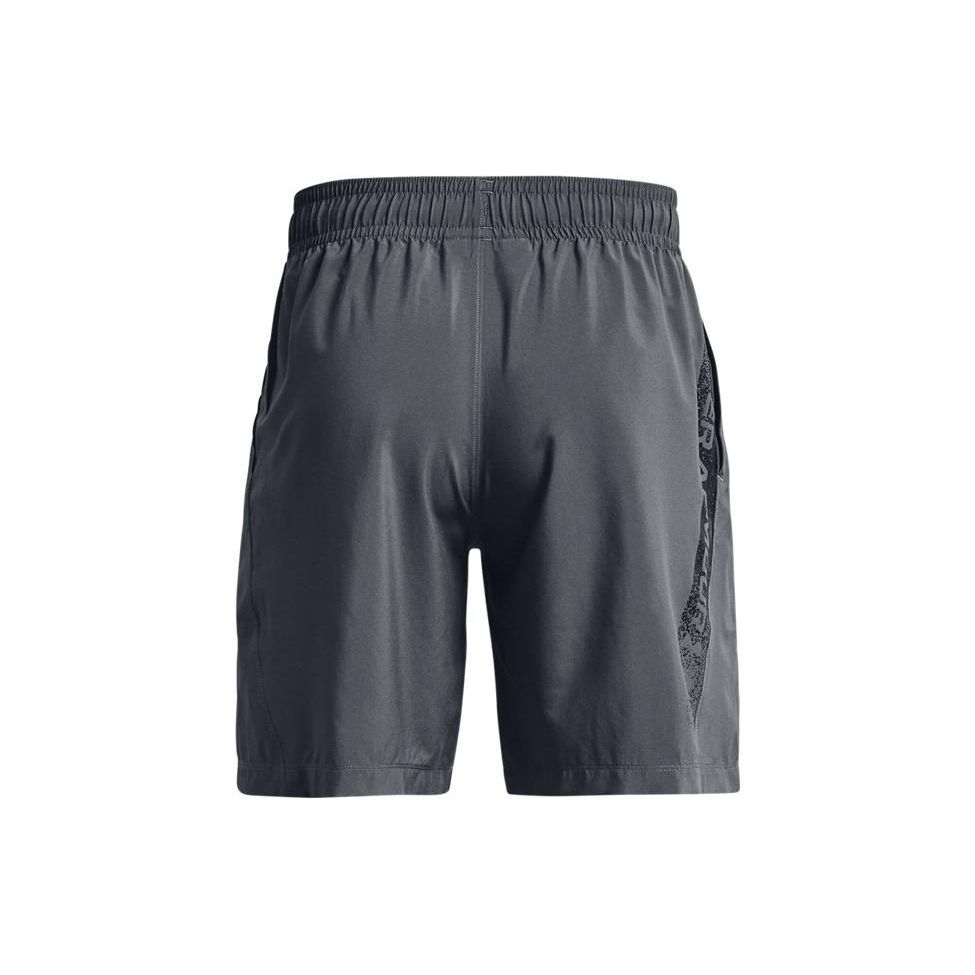 Under Armour Letter Print Woven Sports Shorts Men Bottoms Grey 1370388-012