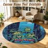 Round Rug Custom NameTeenage Mutant Ninja Turtles Pattern Non Slip Carpet Home Floor Decor