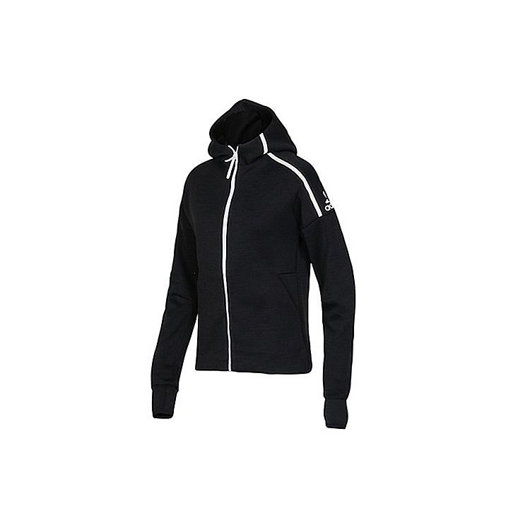 Adidas Z.N.E. Fast Release Full Zip Knit Hoodie Training Jacket Women Black DM5024 M