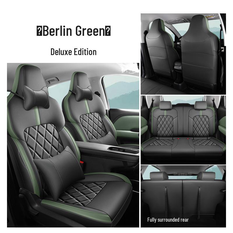 Bingo PLUS Universal Perforated Leather Car Seat Cushion for Five-Seater, All-Season.