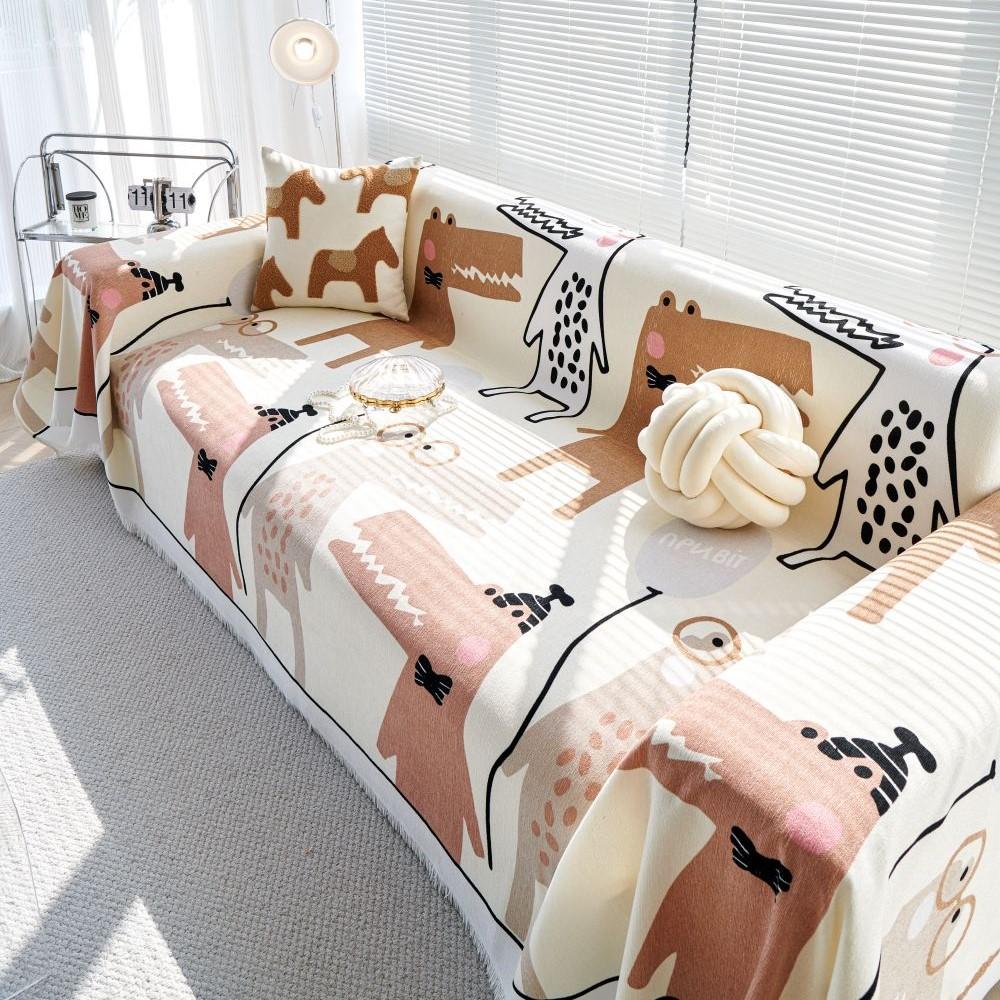 Crocodile Sofa Cover Mat Throw Blankets for Living Room Couple Position Modern Waterproof Camping Picnic Blanket Cover