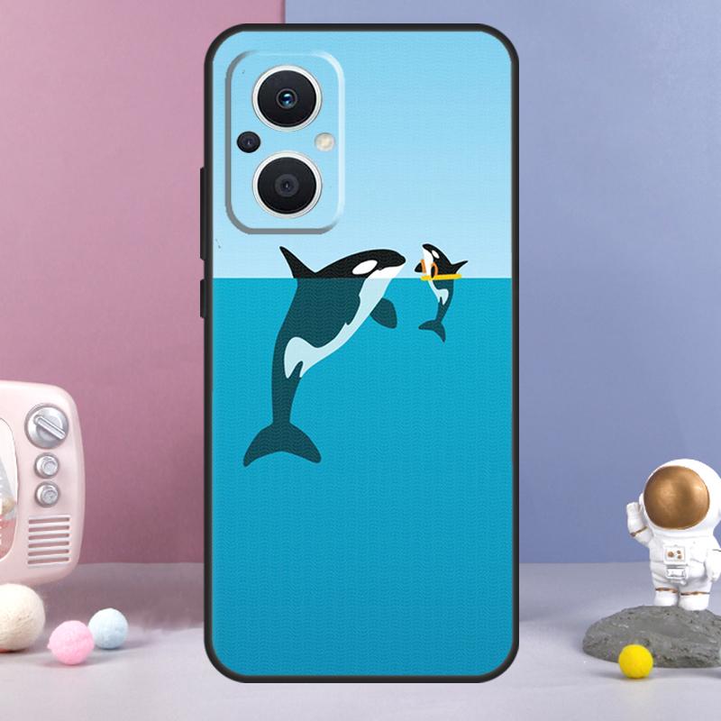Whale Sharks Fish Funda For OPPO Reno 14 F 11F 12F 13F 10 11 12 13 Pro 7 8 Lite OPPO Find X8 X6 X5 X9 Pro Case