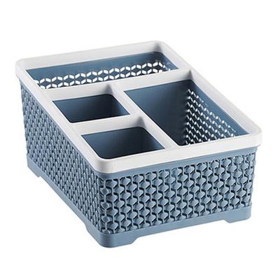 Praktischer hohler PP-Make-up-Organizer, geteilt, großes Fassungsvermögen, Aufbewahrungsbox für Kosmetik, Lippenstifte, Badezimmerzubehör