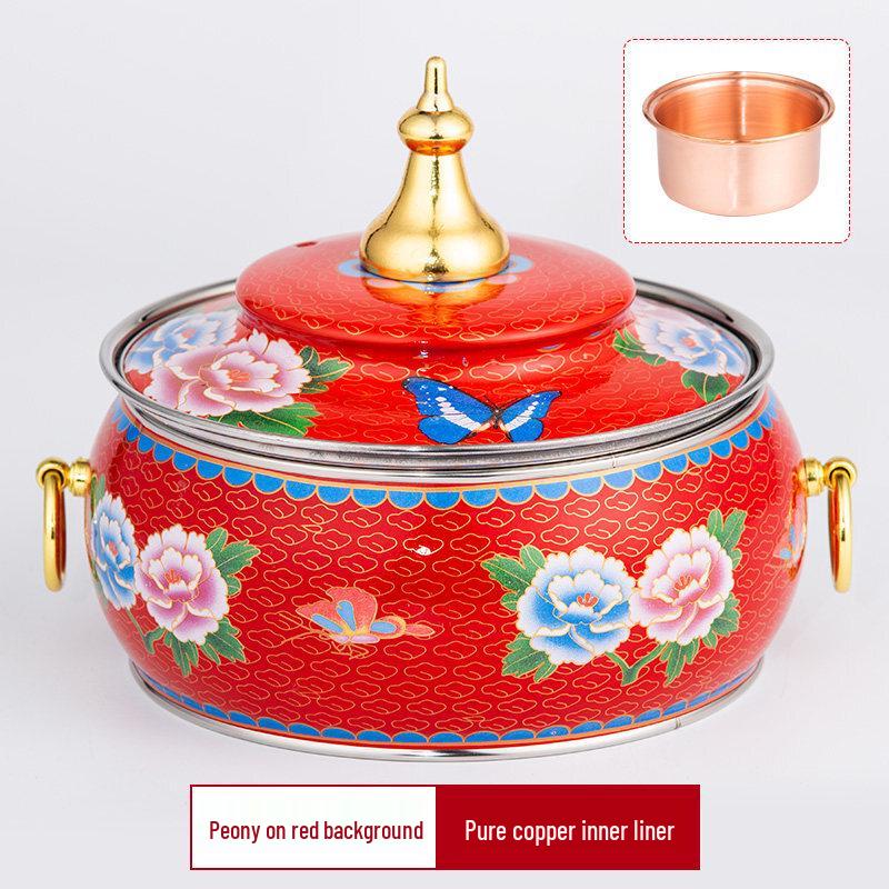 DM Cloisonné Copper Electric Hotpot