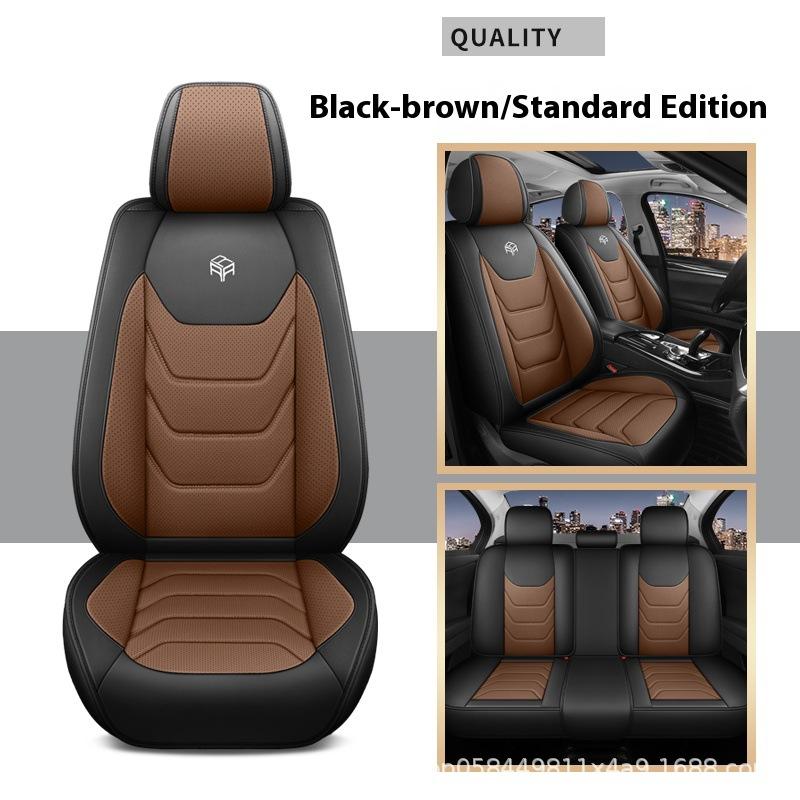Ny Lyxig Matt Vattentät Bilsätesskydd Andningsbar Slitstark Universal PU Läder Framsätesskydd Bilsäte
